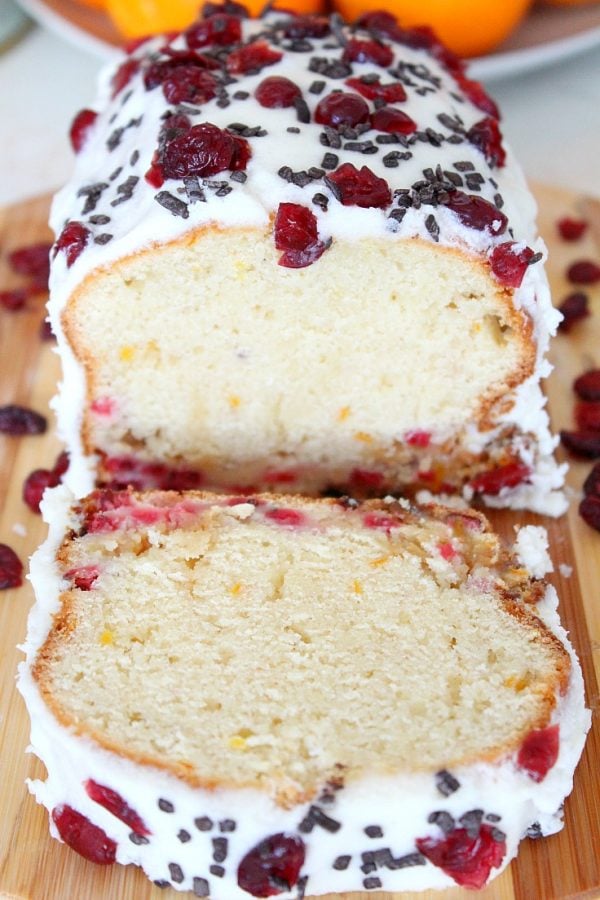 Orange Cranberry Pound Cake Recipe With White Chocolate