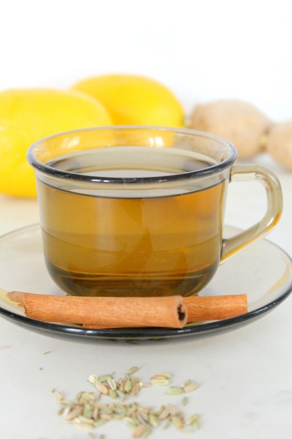 How To Make Basil Tea With Fresh Ginger, Lemon Juice & Honey