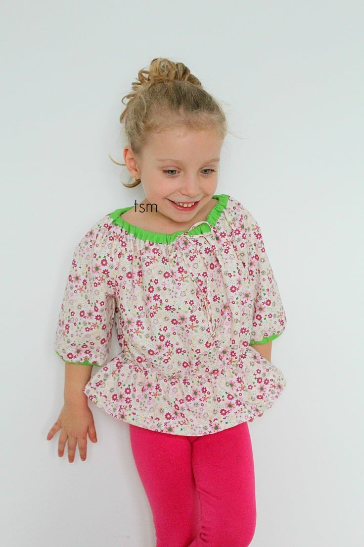 Girls peasant blouse pattern