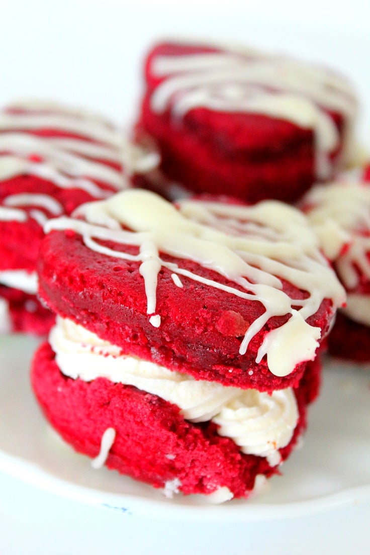 Heart Red Velvet Sandwich cakes