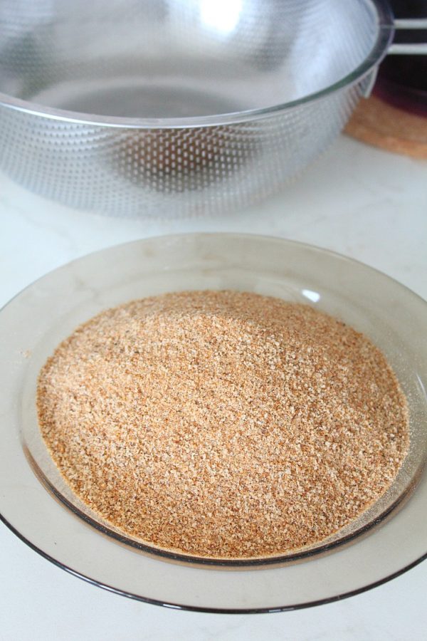 Homemade Bread Crumbs Recipe made in a pan