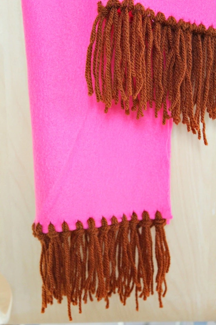 Diy No Sew Fleece Scarf