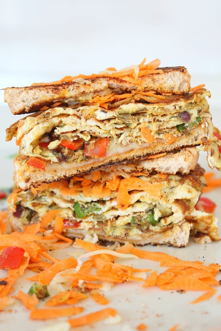 Spicy Indian Omelette sandwich recipe