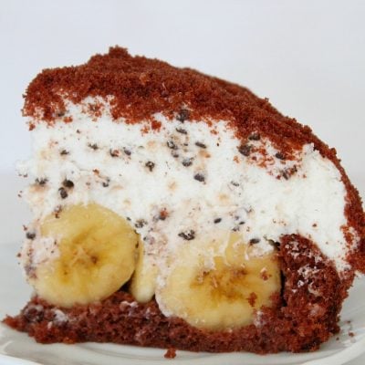 Dome Cake Recipe With Banana and Whipped Cream