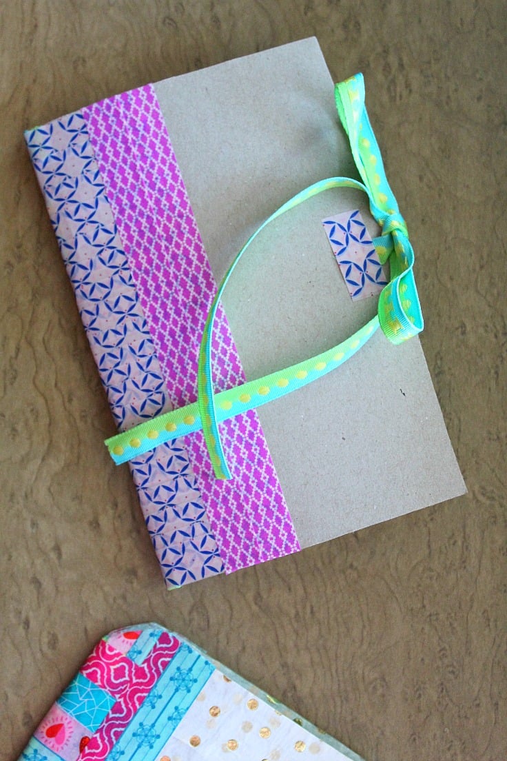 Recycled cereal box notebook