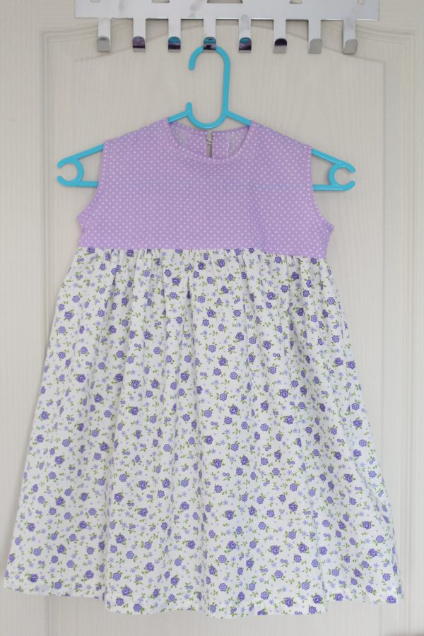 Gathered Dress Free Sewing Pattern For Girls, Beginners Sewing Project