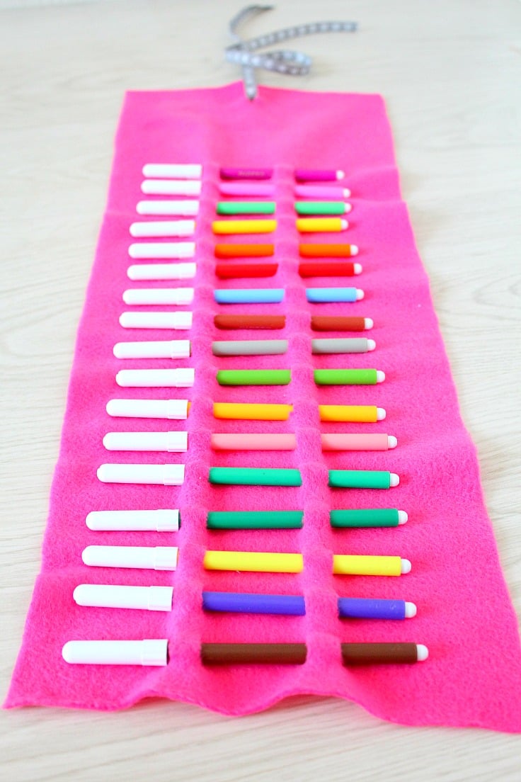 DIY ROLL-UP PENCIL CASE  Organizer Pen Pouch Tutorial