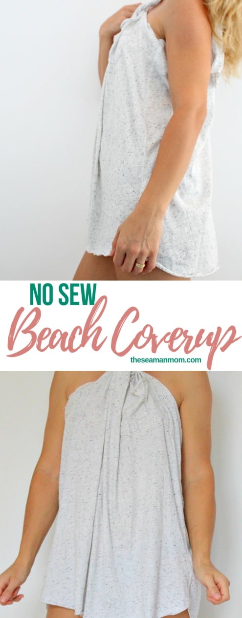 DIY beach cover up no sew