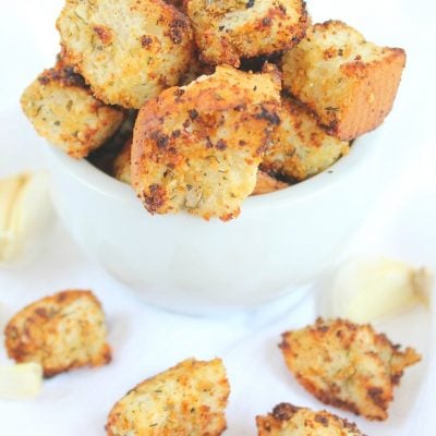 Garlic and herb croutons