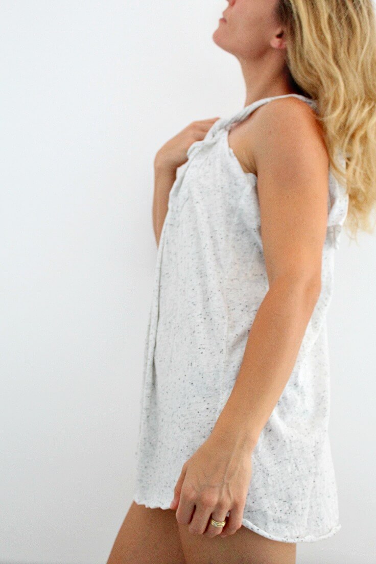 DIY Beach Cover Up No Sew From A Man S T Shirt