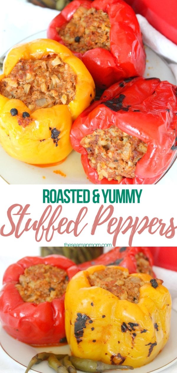 Roasted stuffed peppers