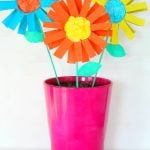 Paper flowers kid craft