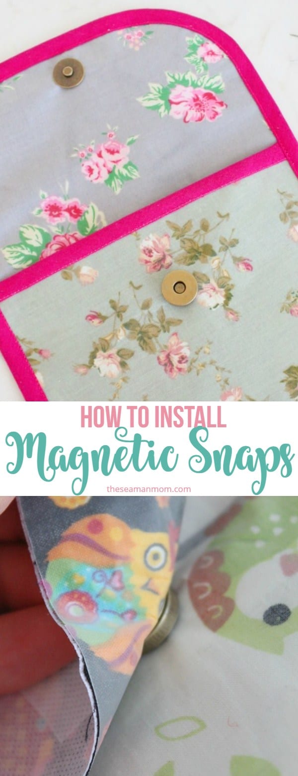 Does your sewing pattern tells you to use a magnetic snap but doesn't give any instructions? No worries! Here's a short and easy tutorial on how to install magnetic snaps to any sewing project.