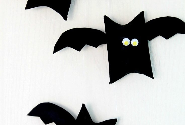 Halloween Bat Toilet Paper Roll Craft For Kids