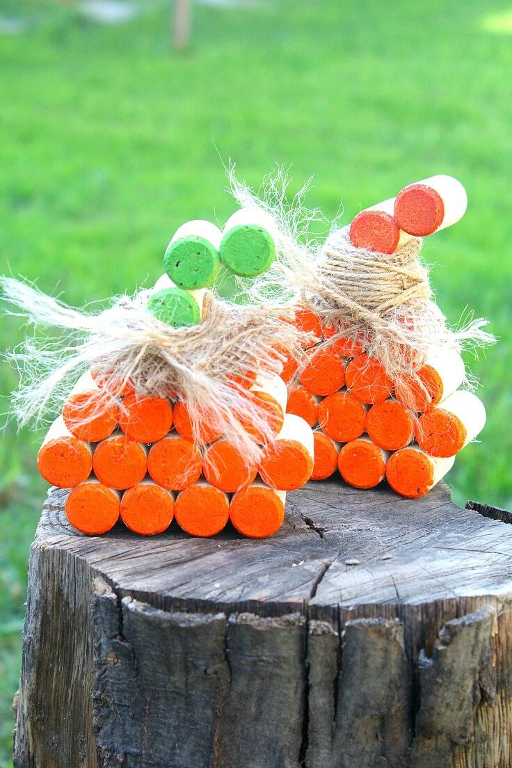 Cork Pumpkins