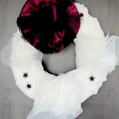 DIY Scarf Halloween wreath