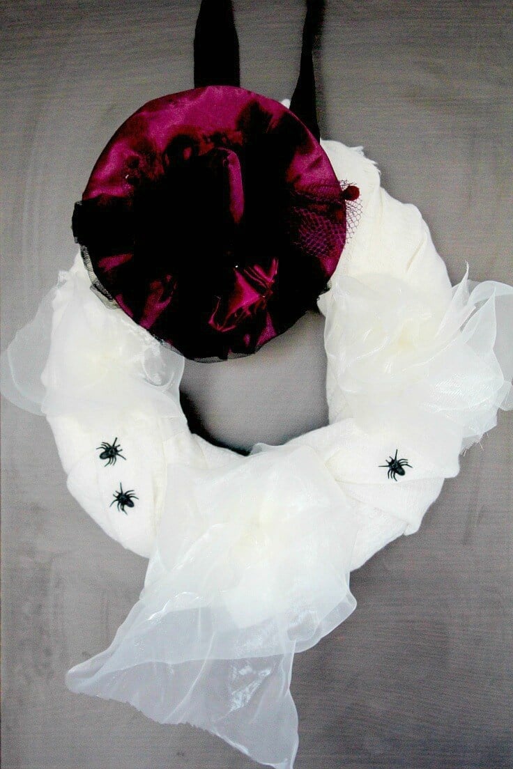 DIY Scarf Halloween wreath