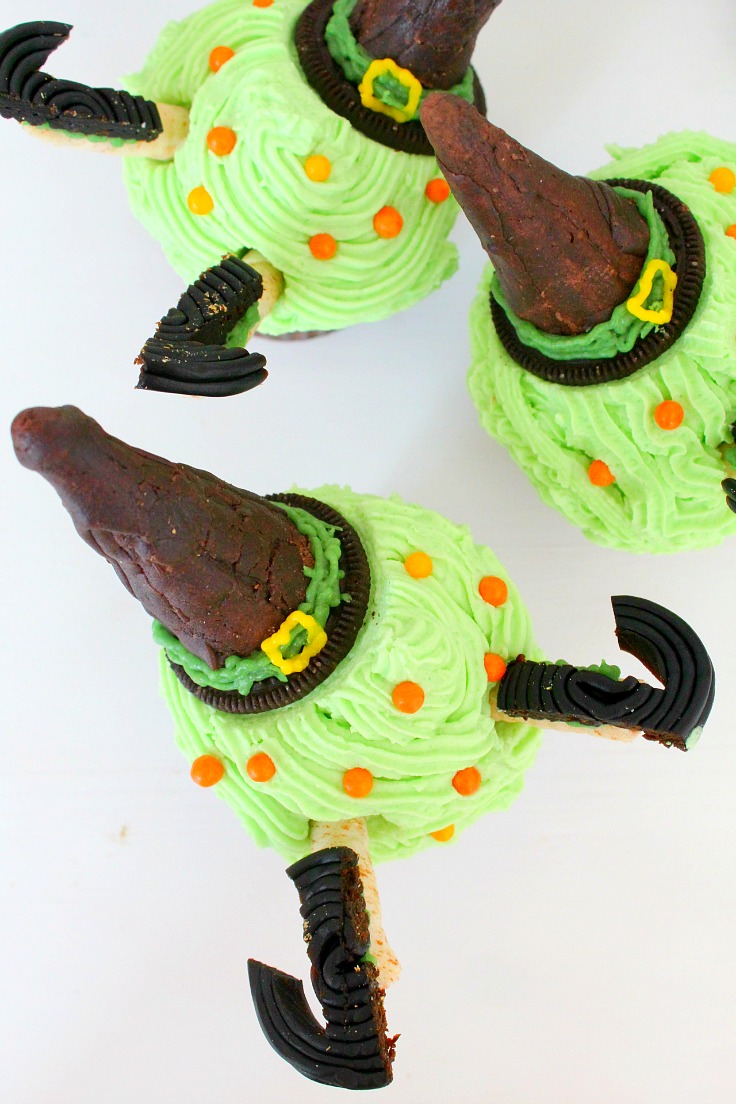 Wicked Witch Halloween Cupcakes