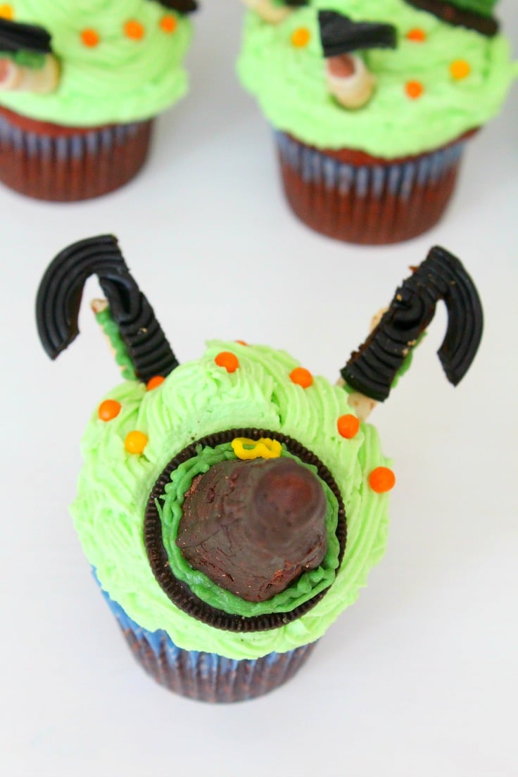 Halloween witch cupcakes