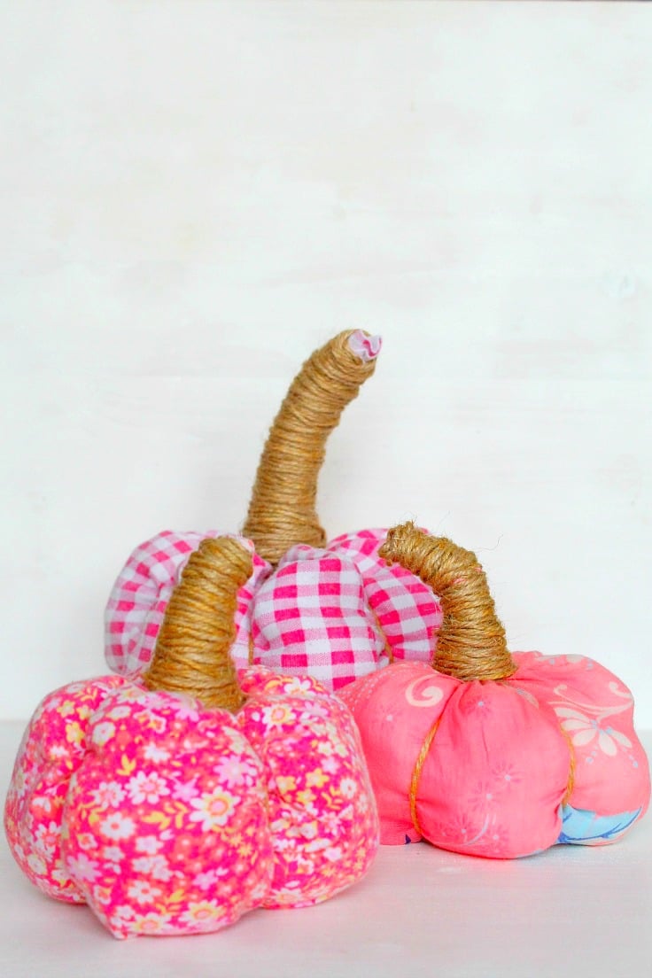 DIY No-Sew Fabric Pumpkins