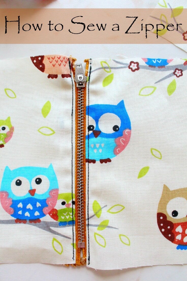 Simple easy way to sew a zipper