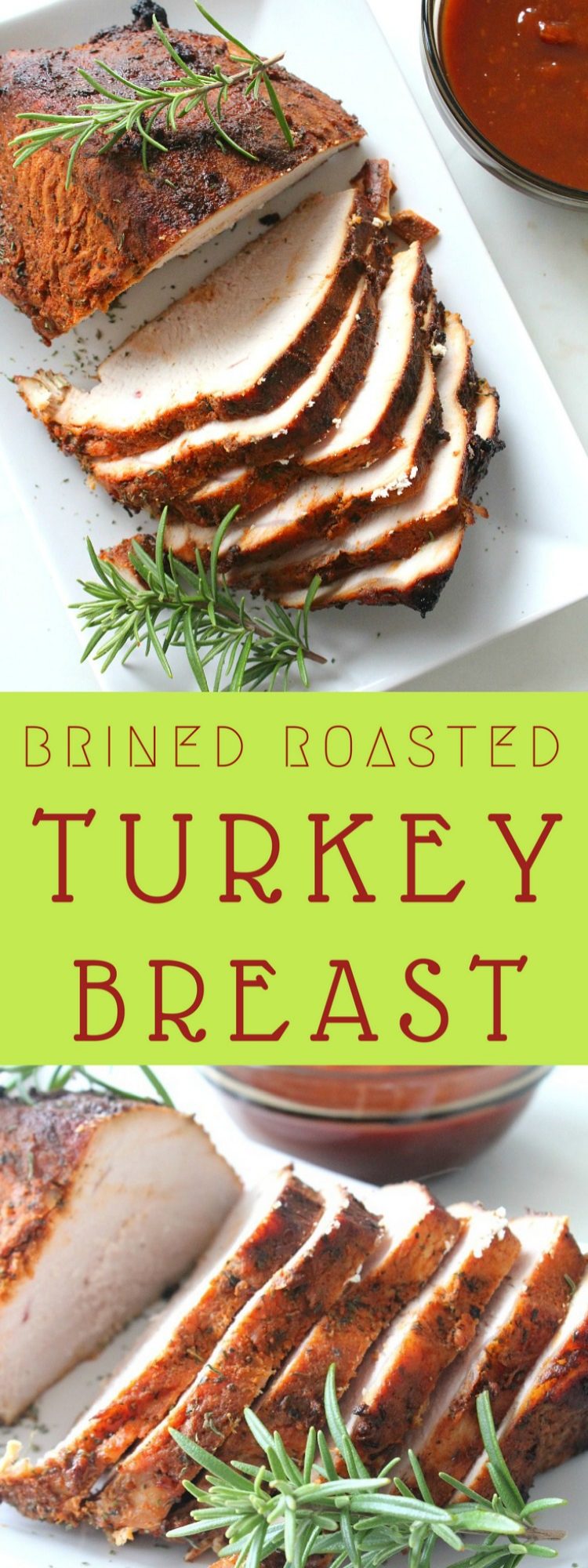 Brined roasted turkey breast
