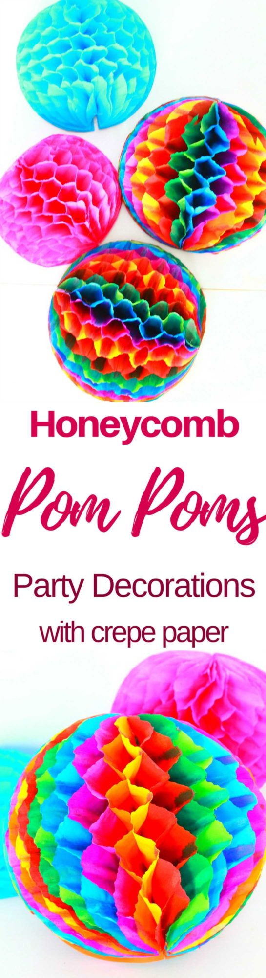 Honeycomb pom poms