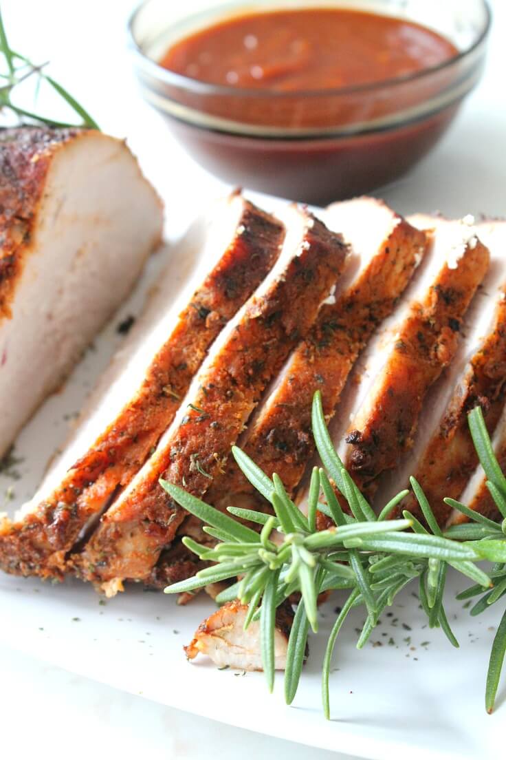 Boneless Turkey Roast Brine : Rotisserie Boneless Pork Loin Roasts, Brined, Rubbed and ...