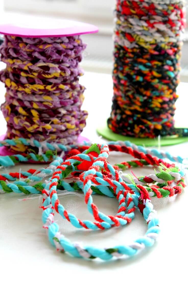 How to Make Fabric Twine From Scraps - Easy Peasy Creative Ideas