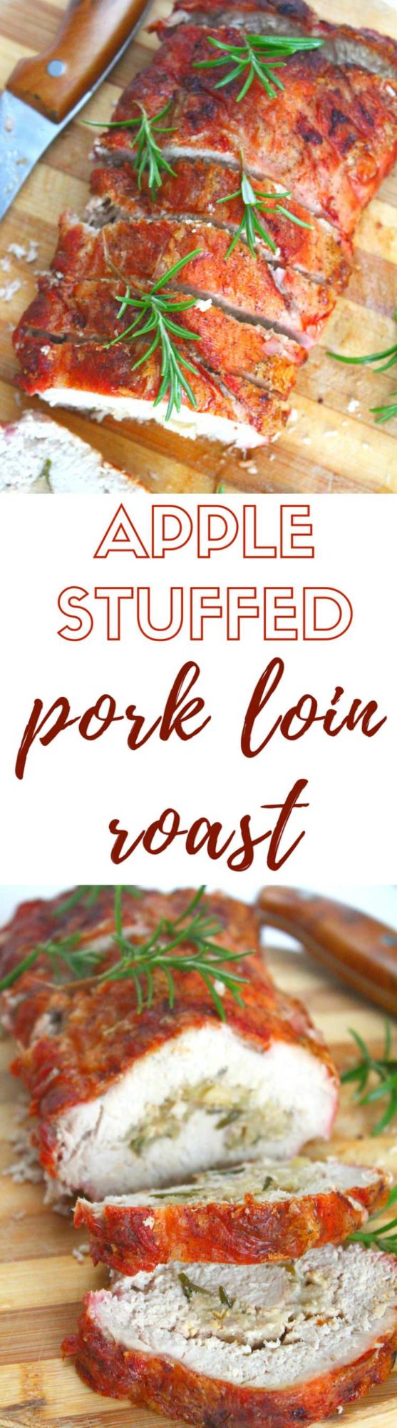 Apple stuffed pork loin