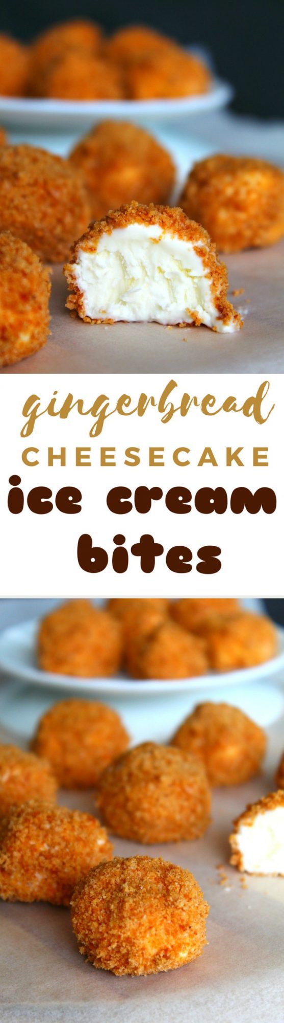 Cheesecake ice cream bites