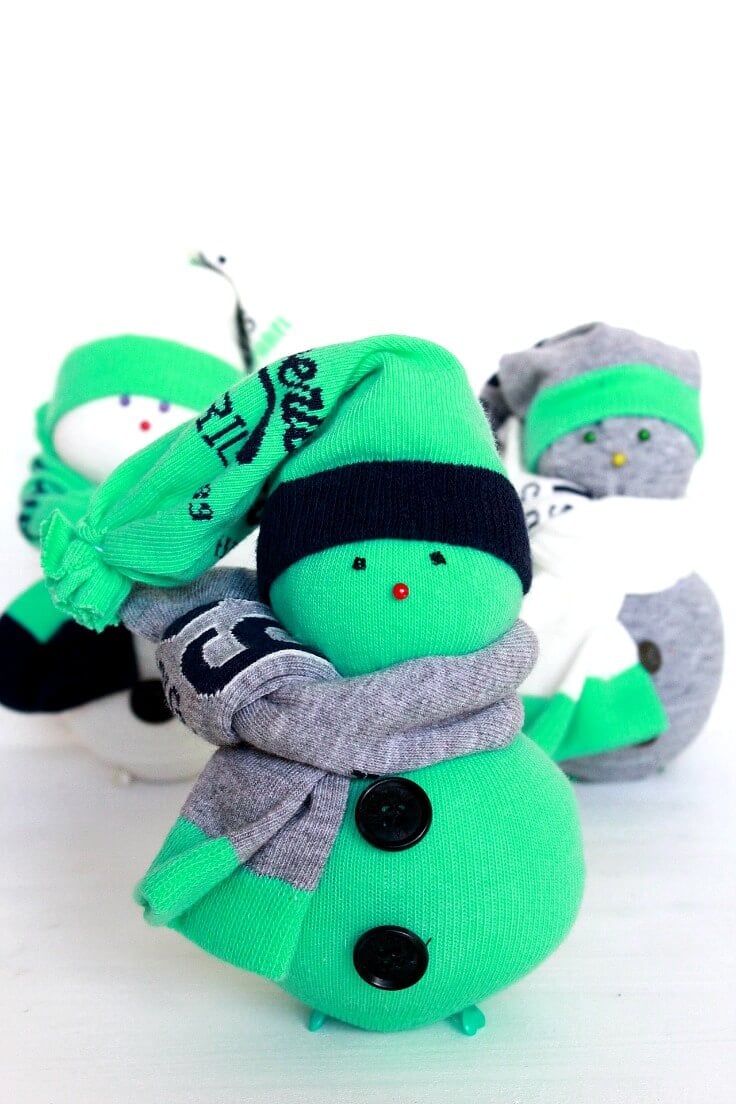 DIY Sock Snowman Easy & Quick Christmas Ornament