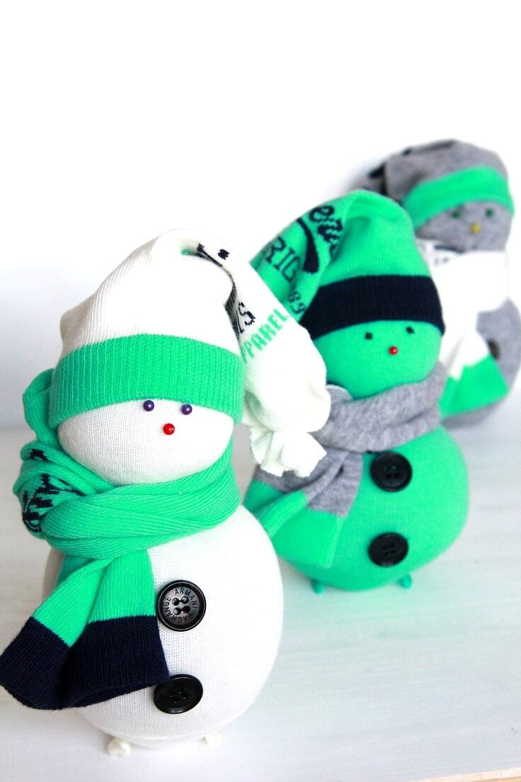 sock snowman craft