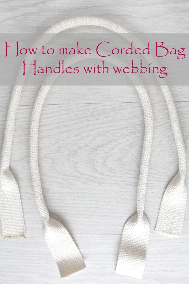 How to sew corded webbing straps for bags