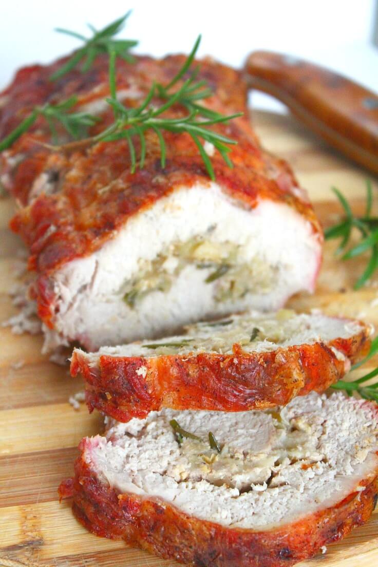 apple stuffed pork loin roast