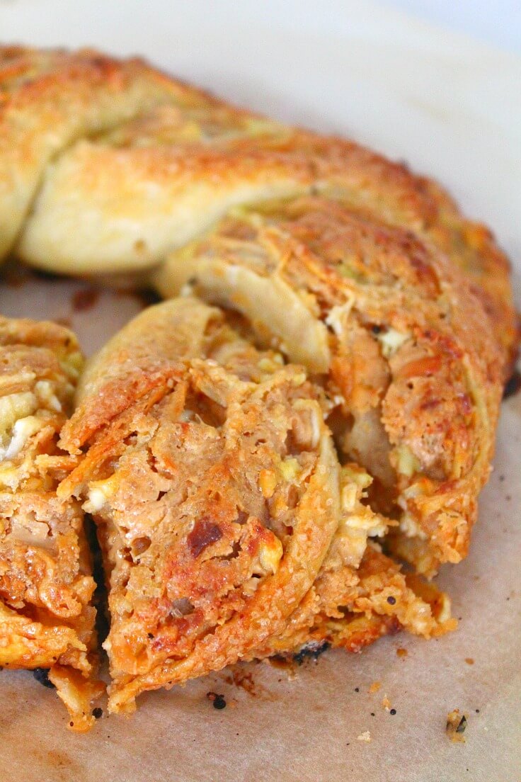 Peanut Butter Goat Cheese Crescent Ring