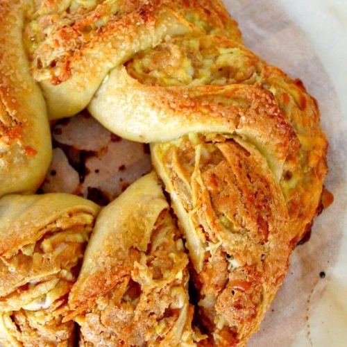 Peanut Butter Goat Cheese Crescent Ring