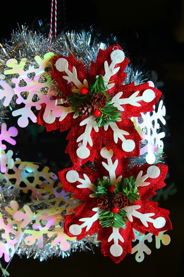 Tinsel Christmas wreath