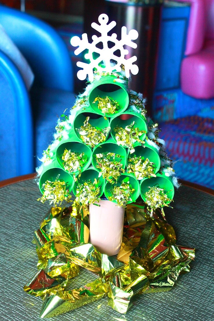 Paper Tube Christmas Tree Easy Kids Craft Tutorial