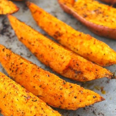 Spiced Herb Roasted Sweet Potato Wedges