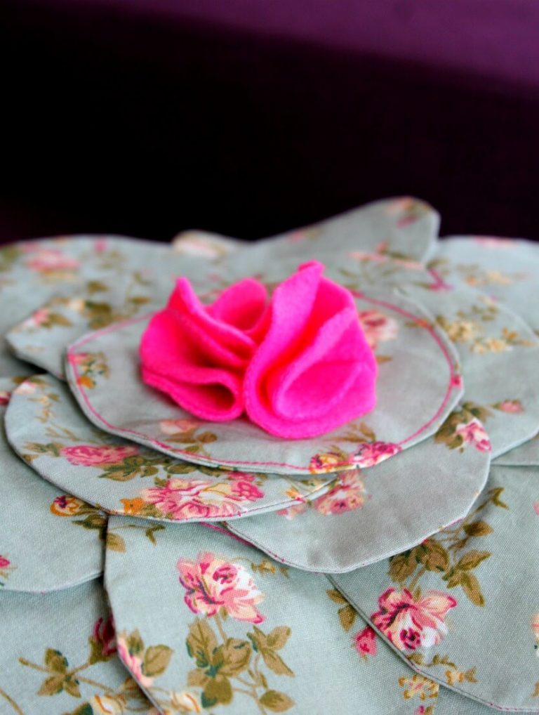 Flower Pillow Pattern For A Fun & Easy Home Decor Accent