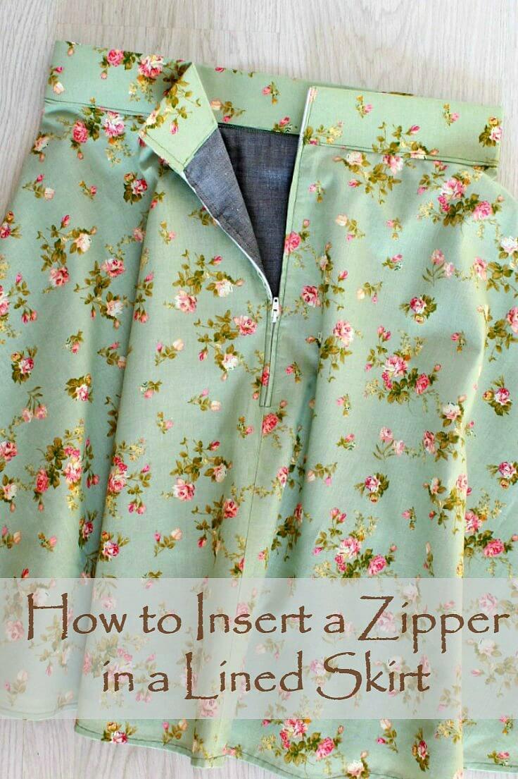 SEWING TUTORIAL: HOW TO SEW A SIDE INVISIBLE ZIPPER AND WAISTBAND