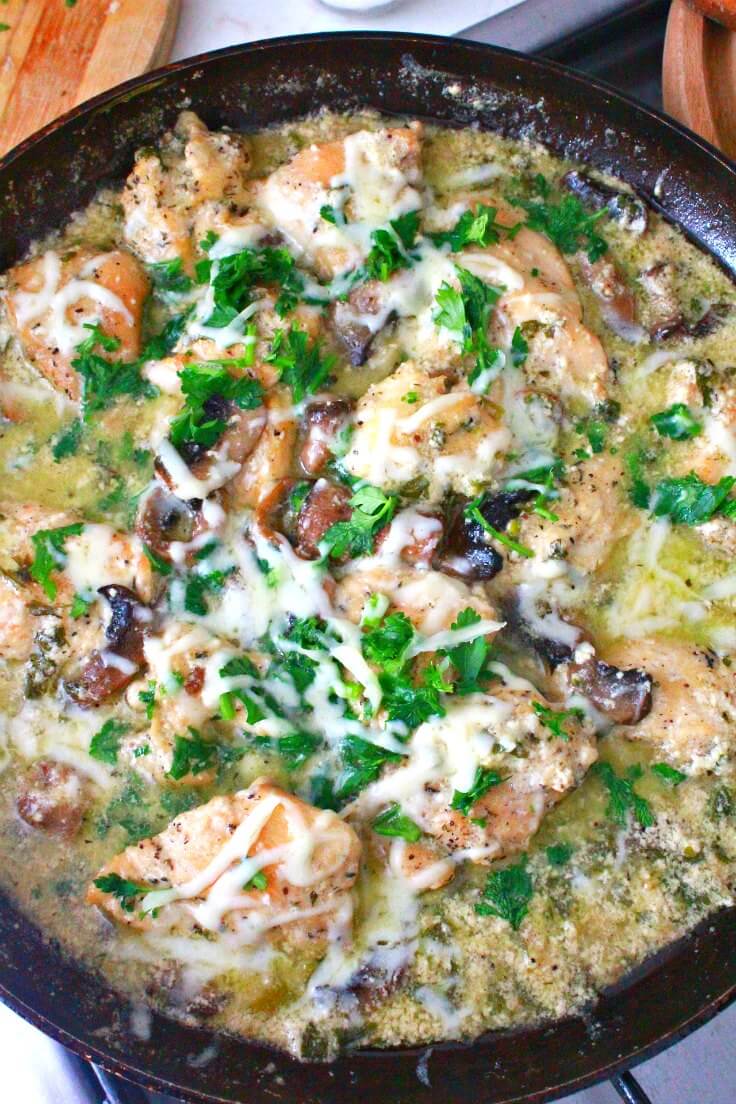 chicken with mushrooms and sour cream