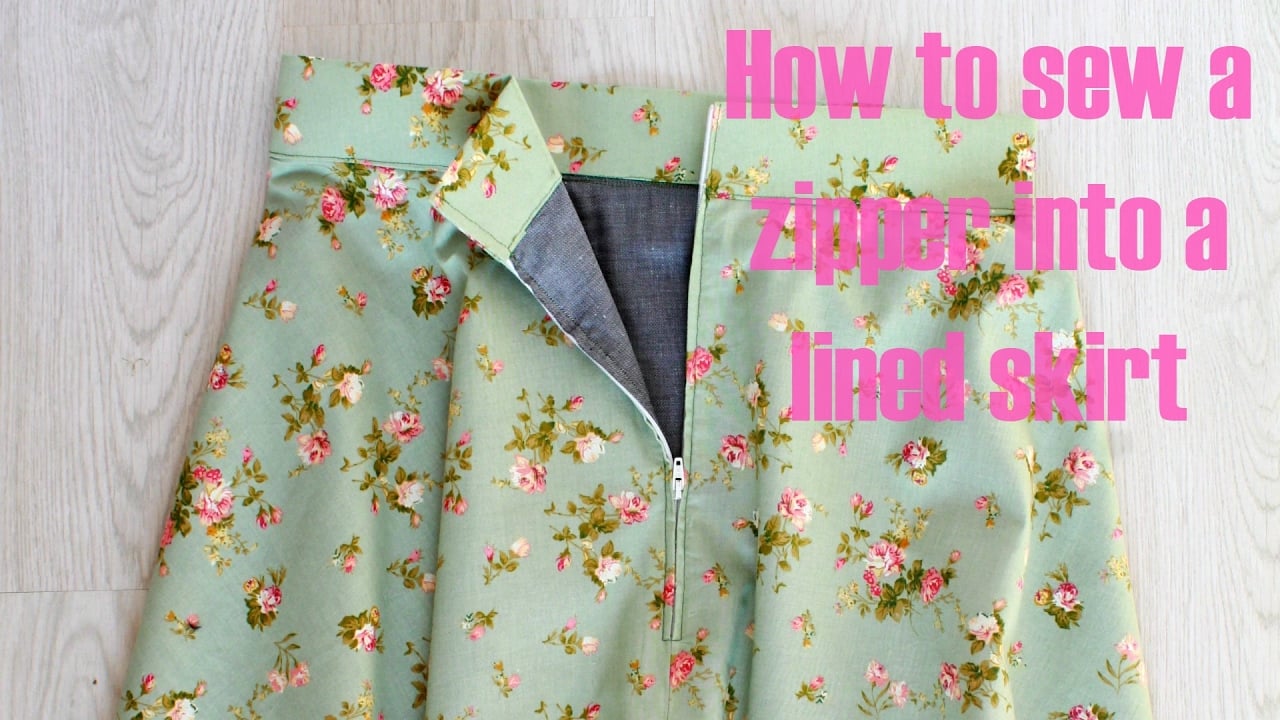 How To Sew A Zipper On A Skirt With Lining With The Easiest Method