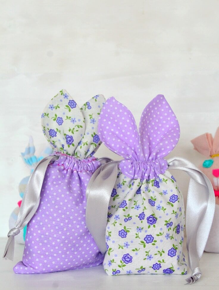 Adorable Bunny Drawstring Bag With video instructions