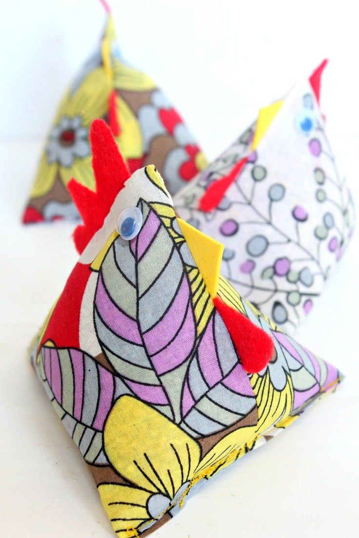 Fabric chickens