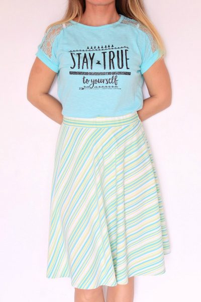 No Zipper Knit Half Circle Skirt