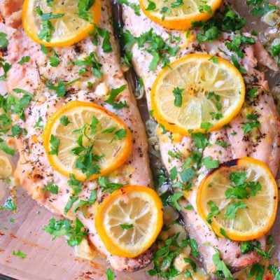 Baked Fish With Lemon Garlic Butter