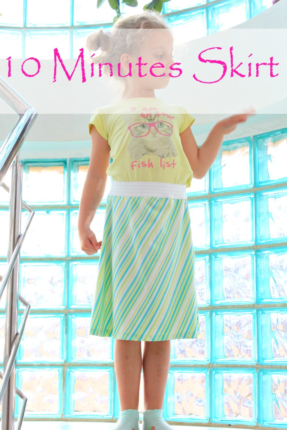 A Line Skirt Pattern For Girls With Elastic Waistband Easy Peasy