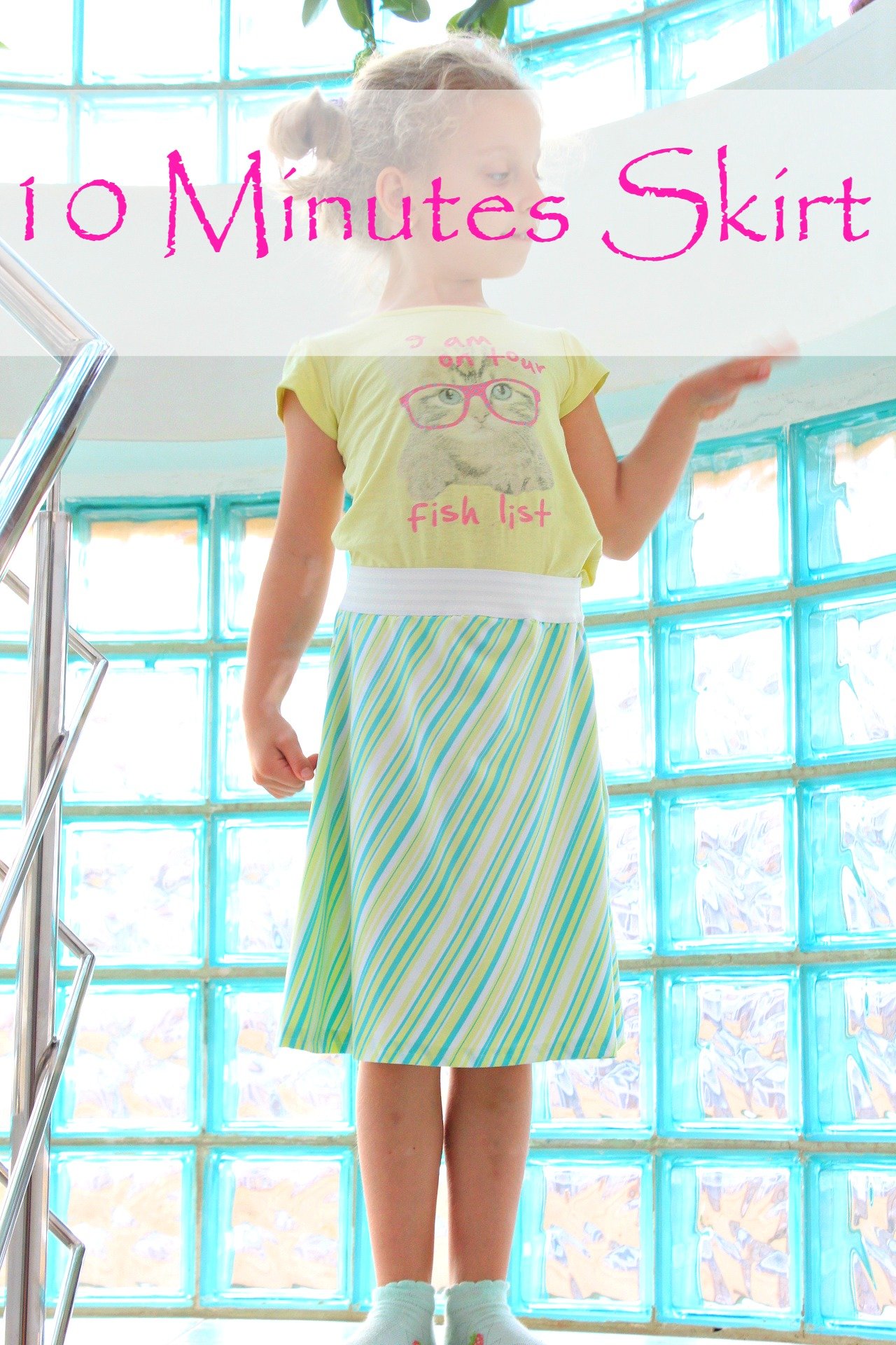 A Line Skirt Pattern For Girls With Elastic Waistband Easy Peasy